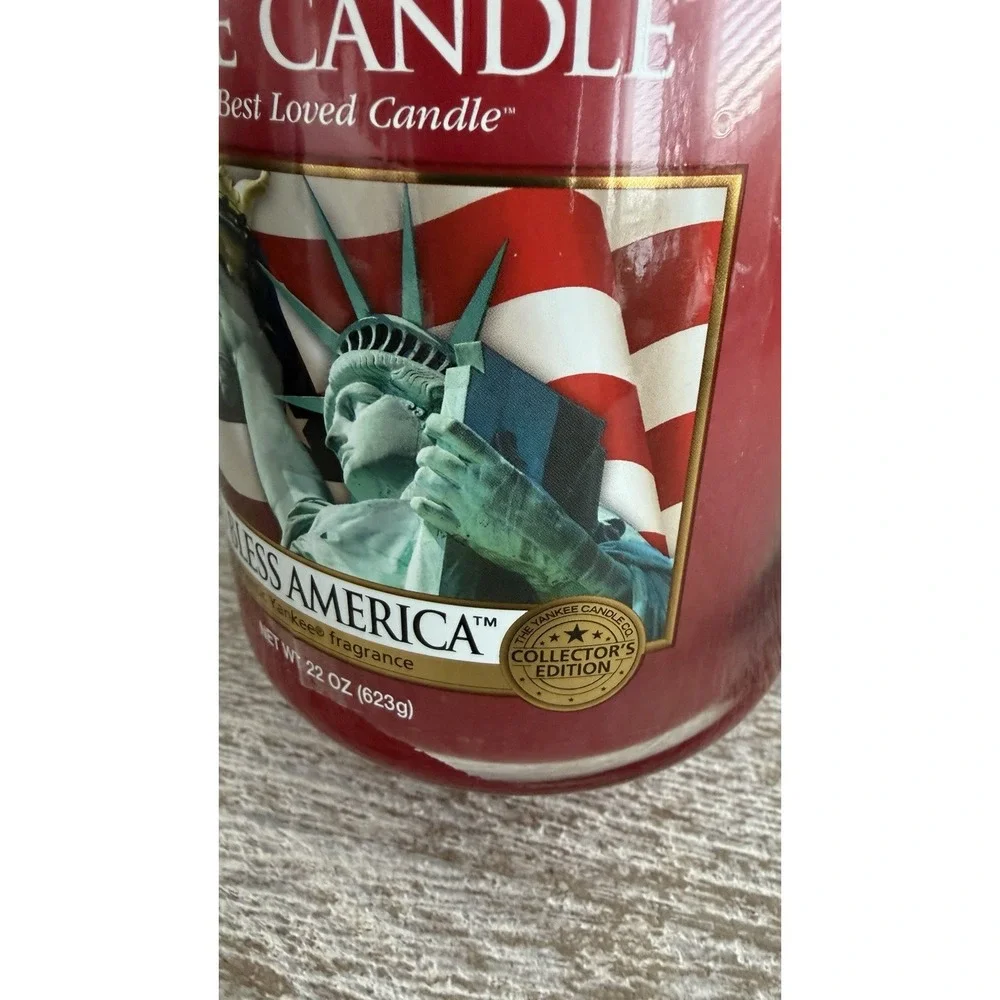 NEW Yankee Candle God Bless America Retired Collectors Edition Large Jar 22 oz